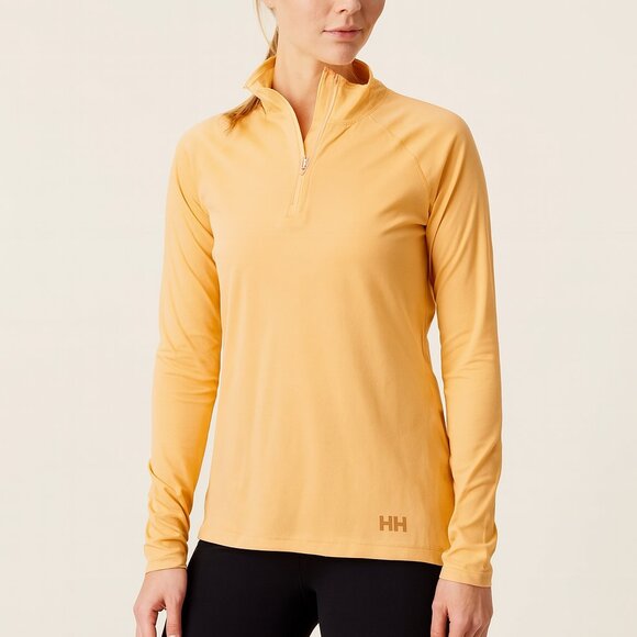 Helly Hansen Jackets & Blazers - HELLY HANSEN women’s lightweight orange sherbet pullover top jacket quar…